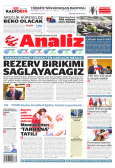 ANALİZ 6 Nisan 2024 gazete manşeti