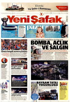YENİ ŞAFAK 7 Nisan 2024 gazete manşeti