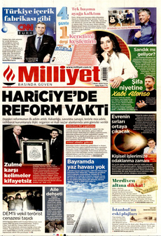 MİLLİYET 7 Nisan 2024 gazete manşeti