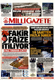MİLLİ GAZETE 7 Nisan 2024 gazete manşeti