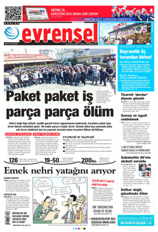 EVRENSEL 7 Nisan 2024 gazete manşeti
