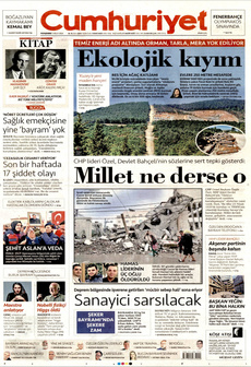 CUMHURİYET 11 Nisan 2024 gazete manşeti