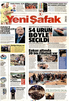 YENİ ŞAFAK 11 Nisan 2024 gazete manşeti