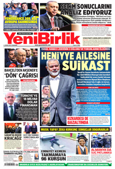 YENİBİRLİK 11 Nisan 2024 gazete manşeti
