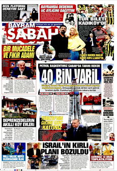 SABAH 12 Nisan 2024 gazete manşeti