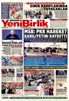 YENİBİRLİK 12 Nisan 2024 gazete manşeti