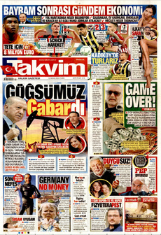 TAKVİM 12 Nisan 2024 gazete manşeti