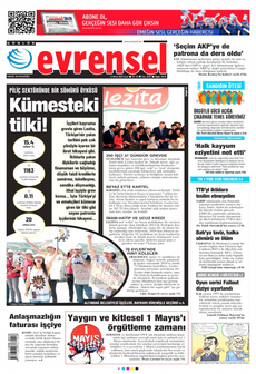 EVRENSEL 12 Nisan 2024 gazete manşeti