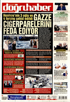 DOĞRU HABER 12 Nisan 2024 gazete manşeti