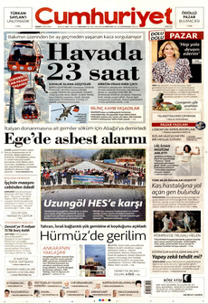 CUMHURİYET 14 Nisan 2024 gazete manşeti