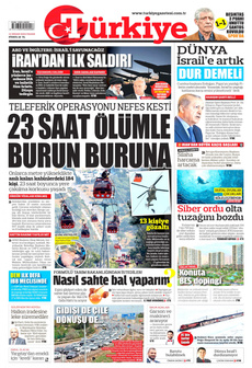 TÜRKİYE GAZETESİ 14 Nisan 2024 gazete manşeti