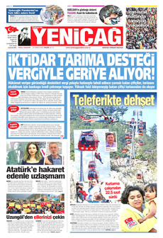 YENİÇAĞ 14 Nisan 2024 gazete manşeti