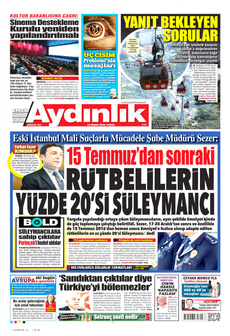 AYDINLIK GAZETESİ 14 Nisan 2024 gazete manşeti