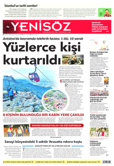 YENİ SÖZ GAZETESİ 14 Nisan 2024 gazete manşeti