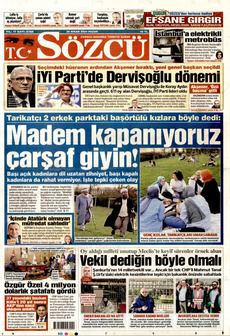 SÖZCÜ 28 Nisan 2024 gazete manşeti