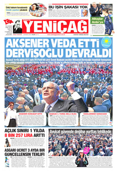YENİÇAĞ 28 Nisan 2024 gazete manşeti