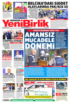 YENİBİRLİK 28 Nisan 2024 gazete manşeti