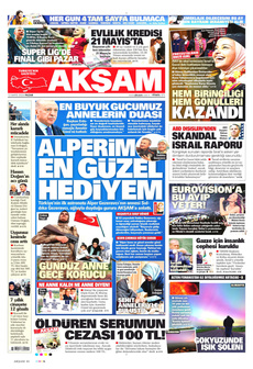 AKŞAM 12 Mayıs 2024 gazete manşeti
