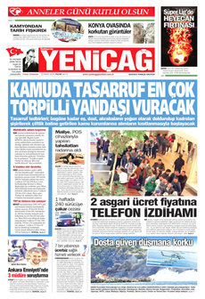 YENİÇAĞ 12 Mayıs 2024 gazete manşeti