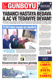 GÜNBOYU 12 Mayıs 2024 gazete manşeti