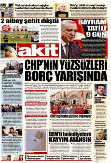 YENİ AKİT 5 Haziran 2024 gazete manşeti