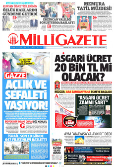 MİLLİ GAZETE 5 Haziran 2024 gazete manşeti