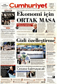 CUMHURİYET 13 Haziran 2024 gazete manşeti