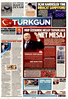 TÜRKGÜN 13 Haziran 2024 gazete manşeti