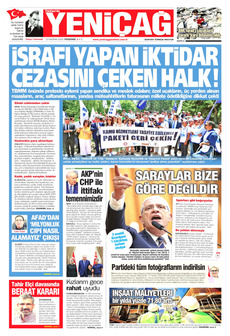 YENİÇAĞ 13 Haziran 2024 gazete manşeti