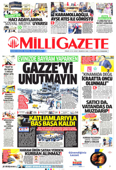 MİLLİ GAZETE 13 Haziran 2024 gazete manşeti