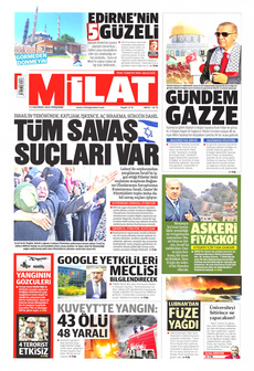 MİLAT 13 Haziran 2024 gazete manşeti