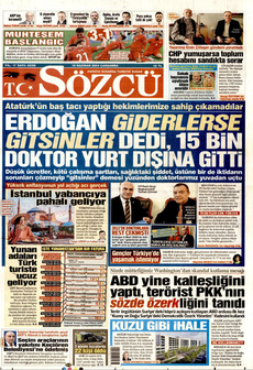 SÖZCÜ 19 Haziran 2024 gazete manşeti