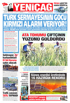 YENİÇAĞ 19 Haziran 2024 gazete manşeti