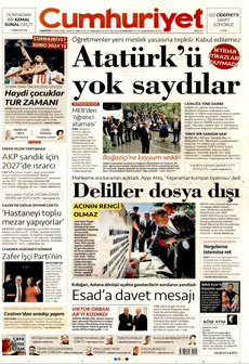 CUMHURİYET 6 Temmuz 2024 gazete manşeti