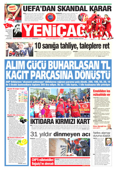 YENİÇAĞ 6 Temmuz 2024 gazete manşeti