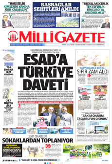 MİLLİ GAZETE 6 Temmuz 2024 gazete manşeti