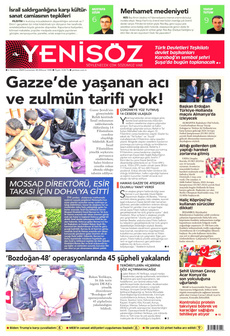 YENİ SÖZ GAZETESİ 6 Temmuz 2024 gazete manşeti