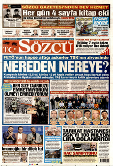 SÖZCÜ 10 Ağustos 2024 gazete manşeti