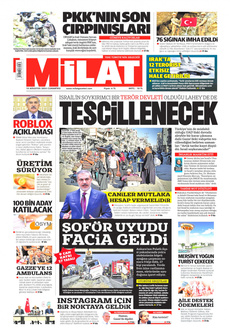 MİLAT 10 Ağustos 2024 gazete manşeti