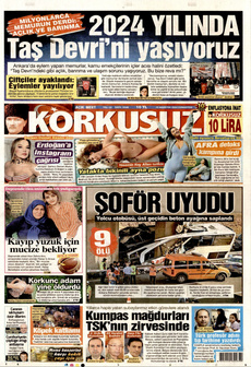 KORKUSUZ 10 Ağustos 2024 gazete manşeti
