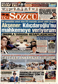 SÖZCÜ 13 Ağustos 2024 gazete manşeti