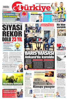 TÜRKİYE GAZETESİ 13 Ağustos 2024 gazete manşeti