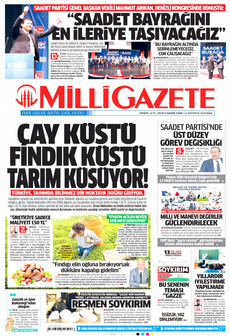 MİLLİ GAZETE 13 Ağustos 2024 gazete manşeti