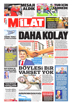 MİLAT 13 Ağustos 2024 gazete manşeti