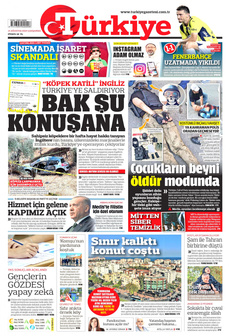 TÜRKİYE GAZETESİ 14 Ağustos 2024 gazete manşeti