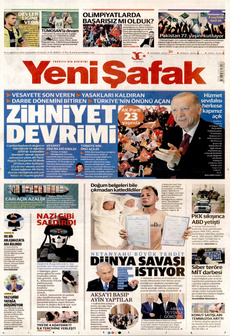 YENİ ŞAFAK 14 Ağustos 2024 gazete manşeti