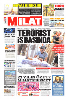 MİLAT 14 Ağustos 2024 gazete manşeti