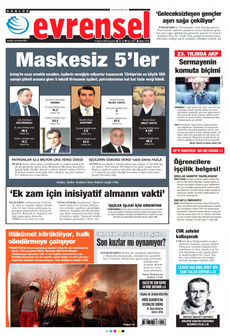 EVRENSEL 14 Ağustos 2024 gazete manşeti