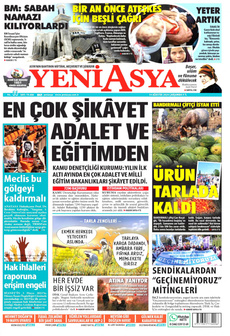 YENİ ASYA 14 Ağustos 2024 gazete manşeti