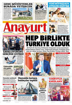 ANAYURT 14 Ağustos 2024 gazete manşeti